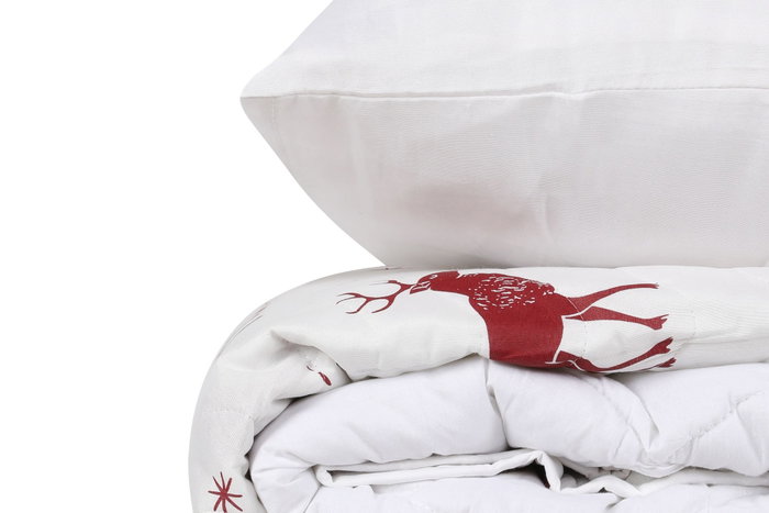 L'essentiel linge de maison Geyik - Juego de colcha individual Rojo clarete y Blanco L'essentiel linge de maison Geyik - Juego de colcha individual Rojo clarete y Blanco
